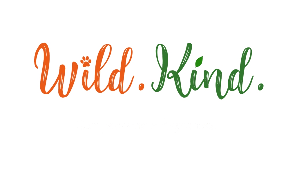 wild kind logo - white on transparent