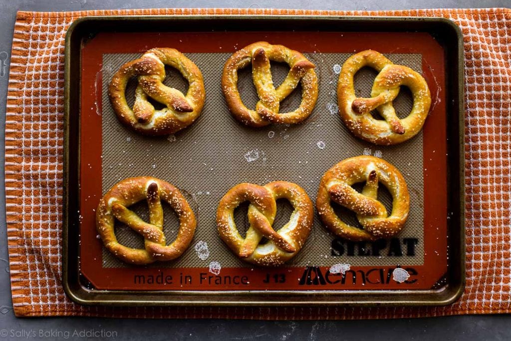 Soft baked pretzels